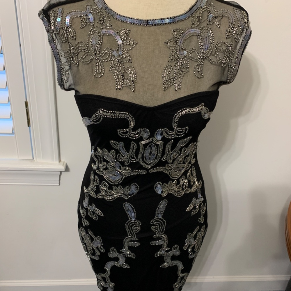 Cache Sequined Dress Size 4 - image 6